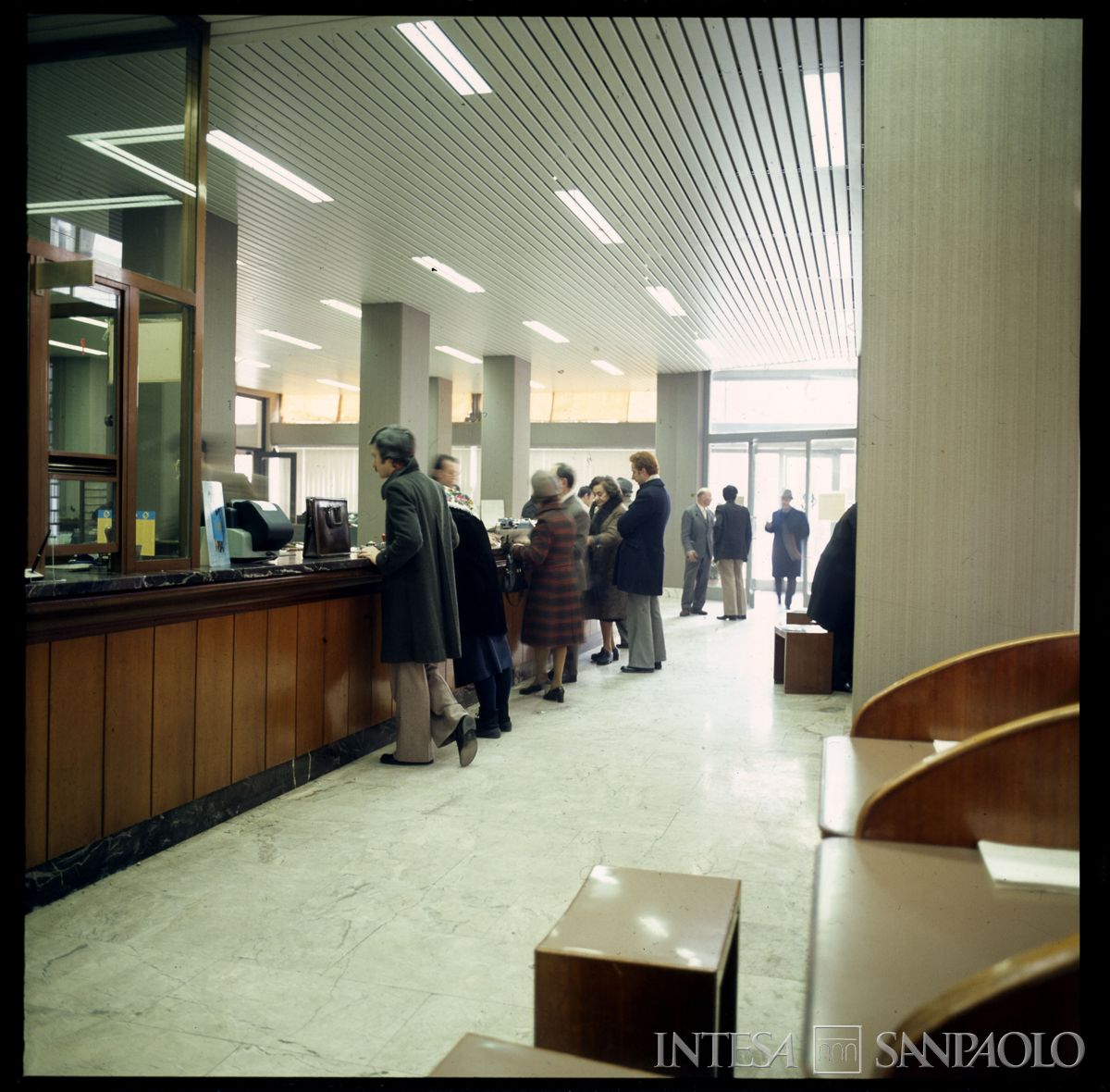 BCI, Reggio Emilia: succursale di Piazza Martiri del 7 Luglio 2, anni 1980 (fotografo sconosciuto)