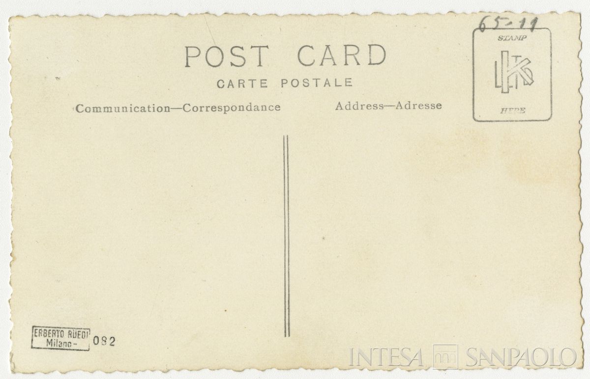 Società Anonima Molino Felice Saini, Cressa (Novara), dettaglio delle stacciatrici, 1937 (Erberto Rüedi), verso