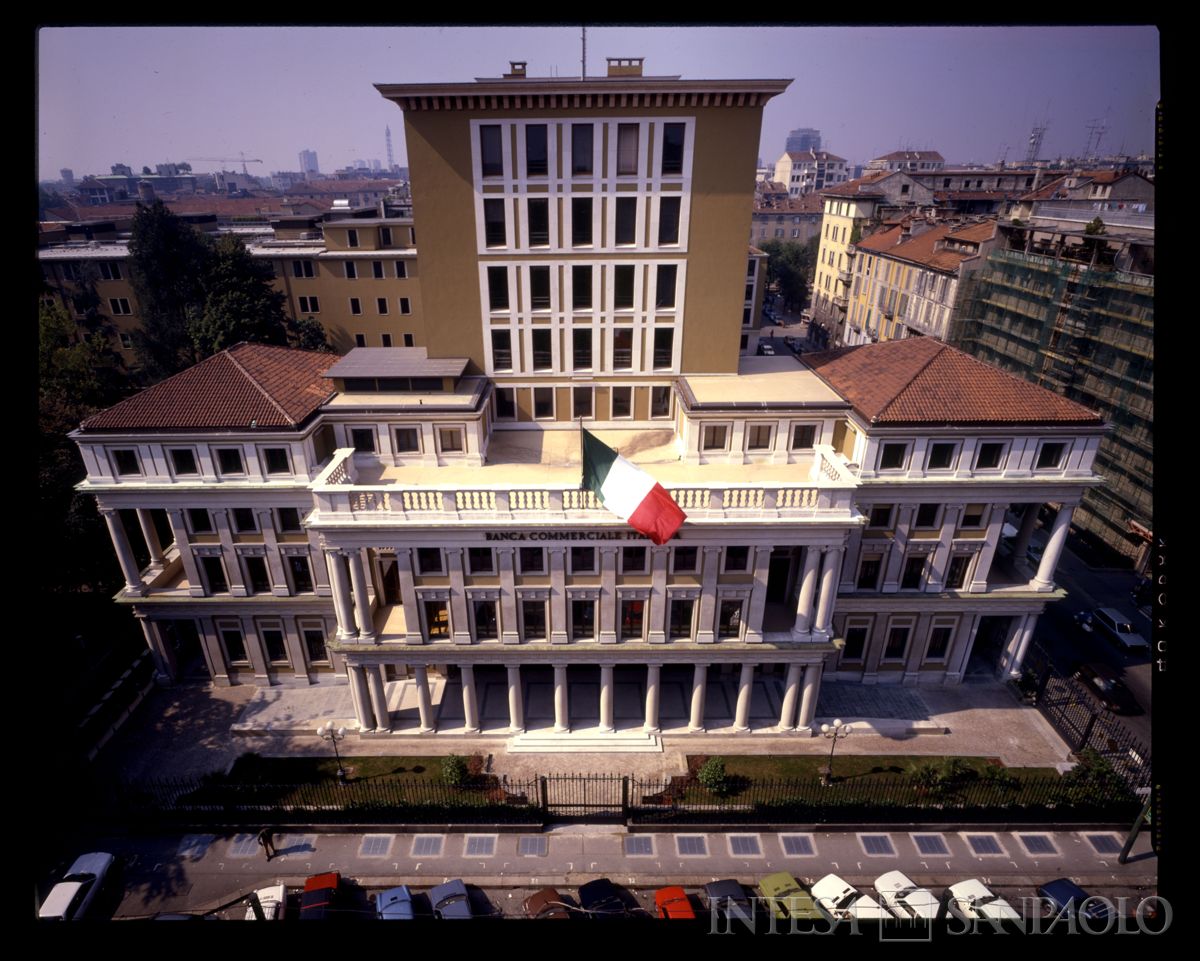 BCI, Milano, Porta Nuova: esterni, 1985 (foto di Edoardo Mari)