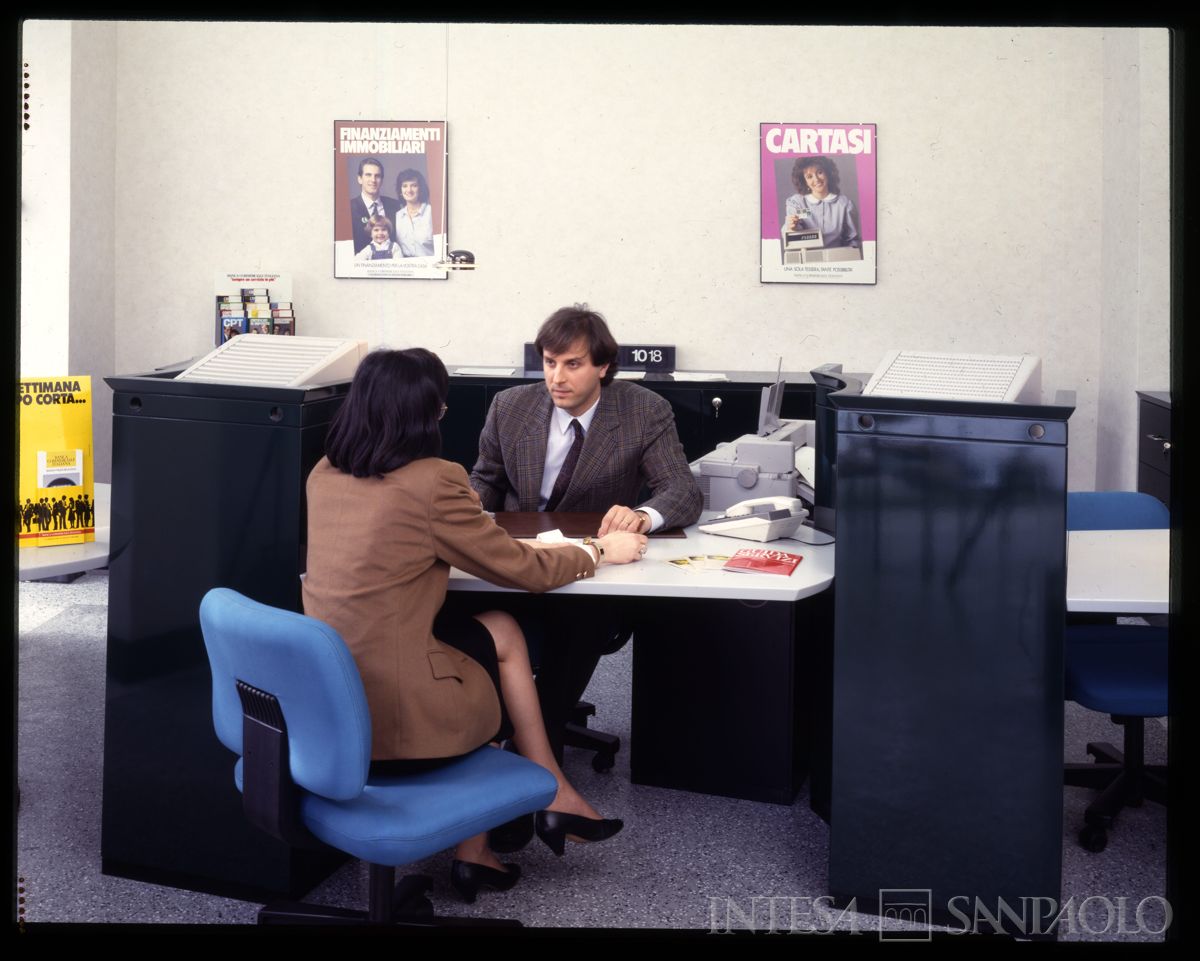 BCI, Milano: agenzia 48 di Piazza Caneva 7, 1991-1994 (fotografo sconosciuto)