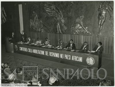 Conferenza sulla mobilitazione del risparmio nei paesi africani, 23 settembre 1971 (Publifoto)