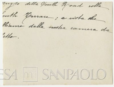 Scorcio della cittadina di Aberystwyth nel Galles, 1898-1901 (Bernardino Nogara), verso