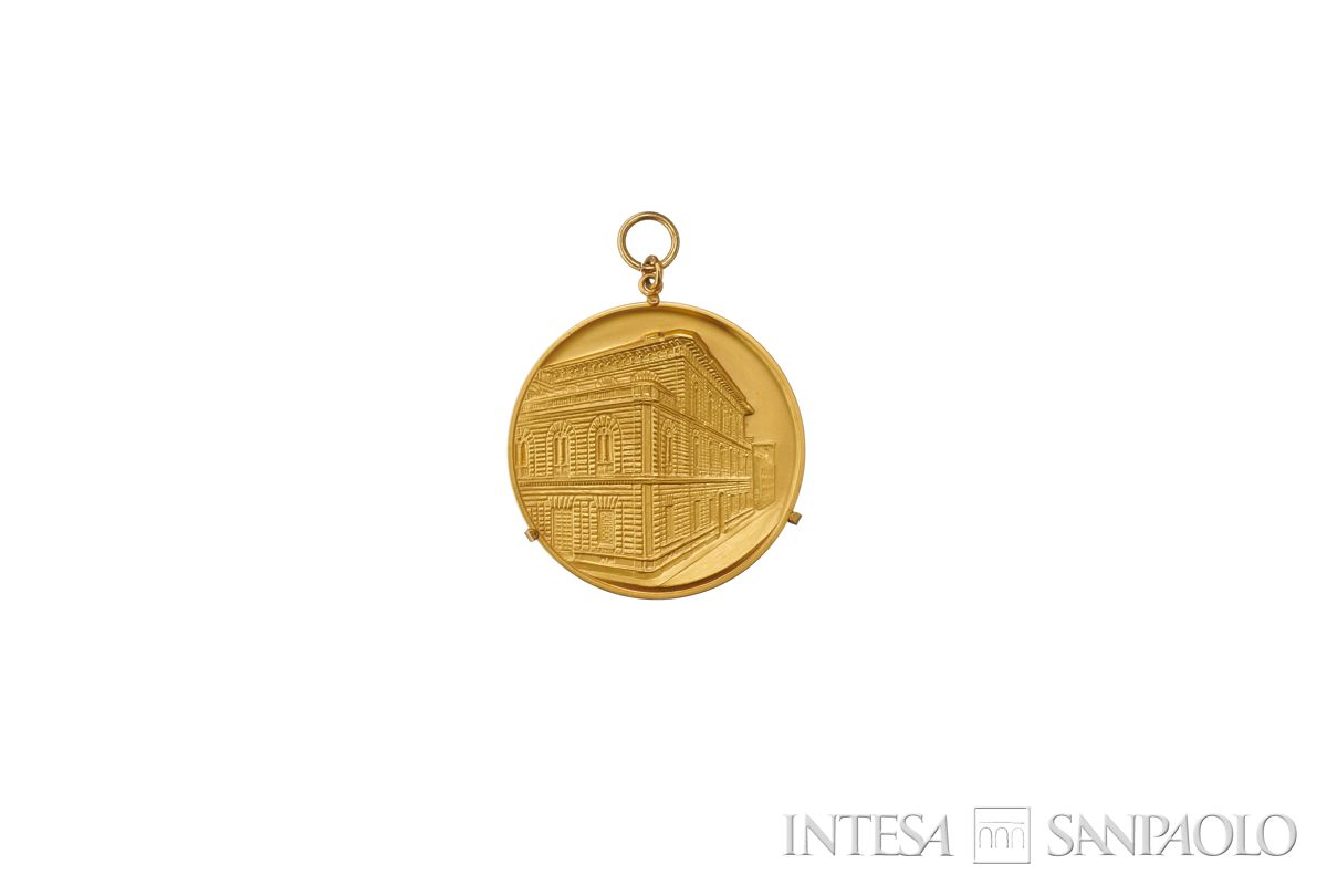 Medaglia della Cariplo per la celebrazione del raggiungimento del 200° miliardo, 1955 (fronte)