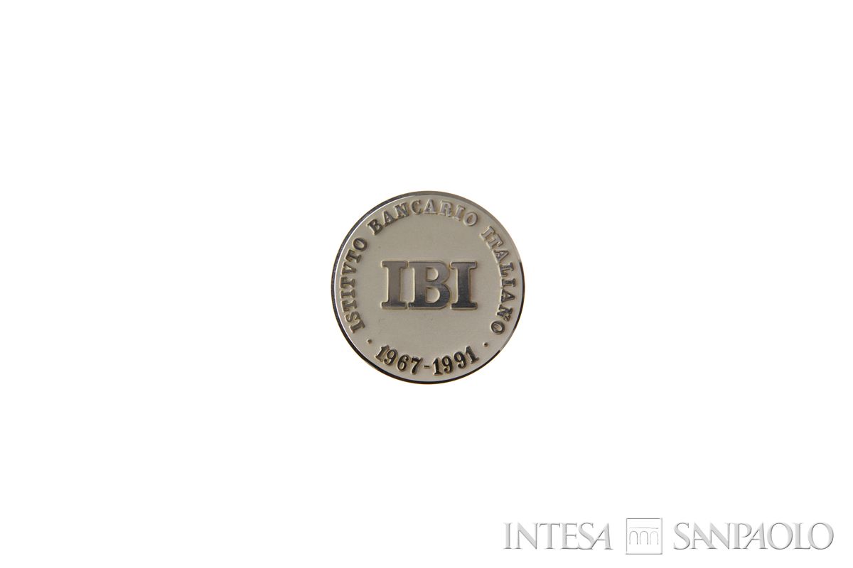 Medaglia celebrativa della fusione fra l'Istituto Bancario Italiano e Cariplo, 1991 (fronte)