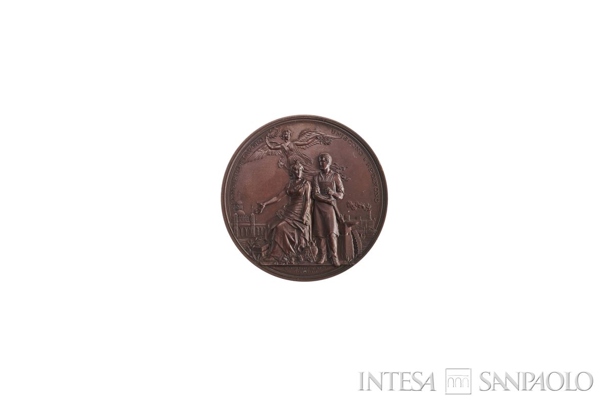 Medaglia ricordo alla Commissione Centrale di Beneficenza, conferita in seno all'Esposizione Nazionale di Palermo, 1891-1892 (fronte)