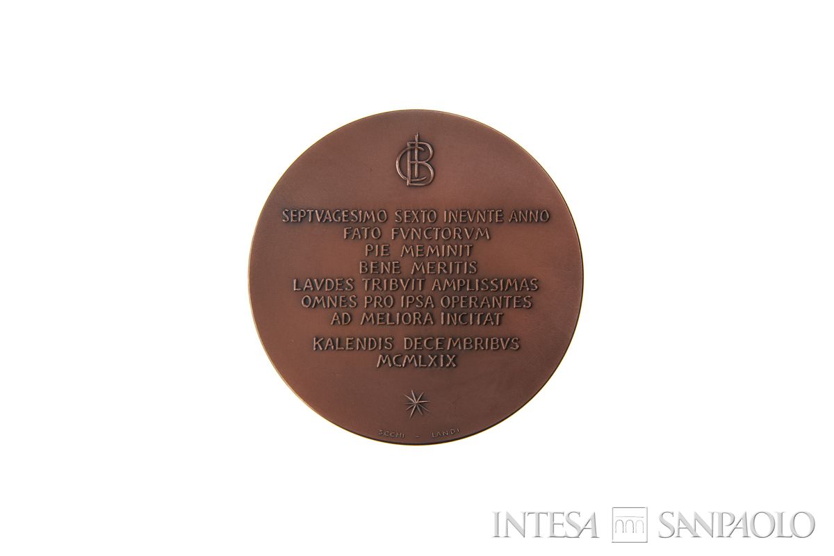 Medaglia per il 75° anniversario della Banca Commerciale Italiana, 1969 (retro)
