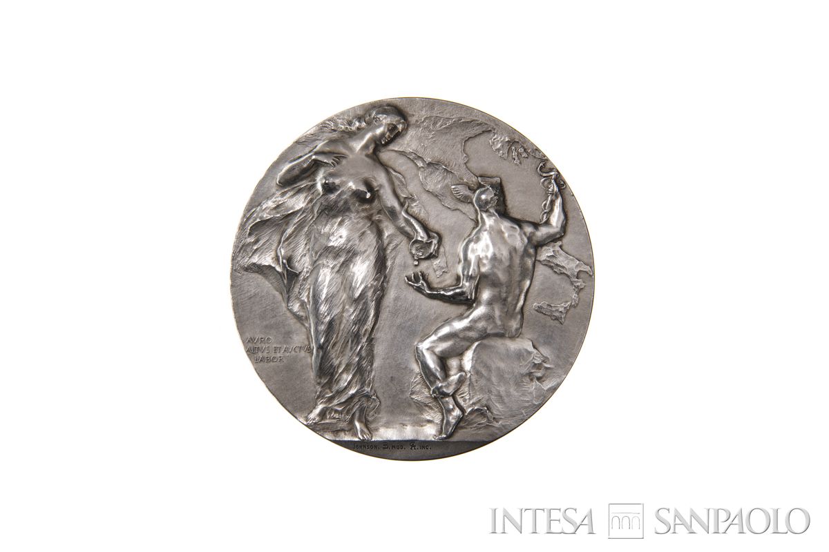 Medaglia conferita a Federico Weil nel 10° anniversario della Banca Commerciale Italiana, 1904 (fronte)