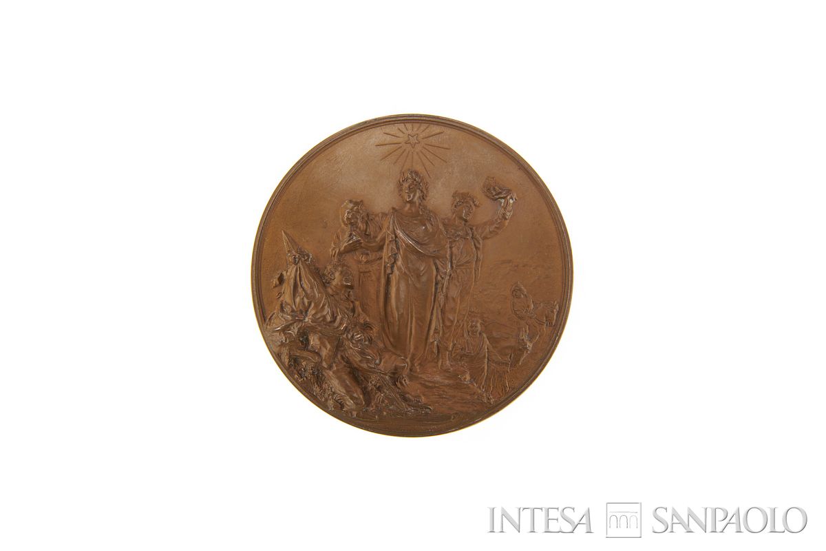 Medaglia conferita al comm. Federico Weil quale Benemerito della Croce Rossa Italiana, 1919 (fronte)