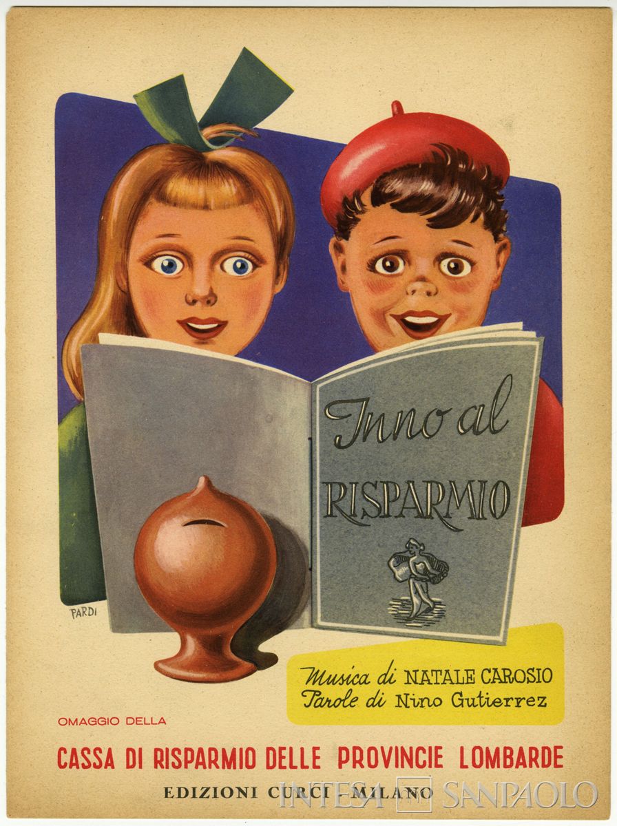 Cariplo, Inno del Risparmio, 1954 (copertina di Fulvio Pardi)