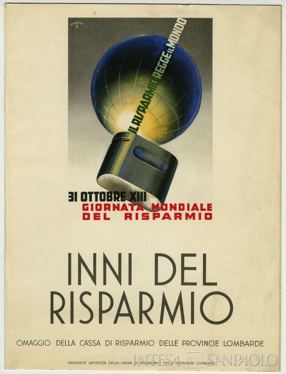 Cariplo, Inno del Risparmio, 1928 (copertina di Franco Mosca)