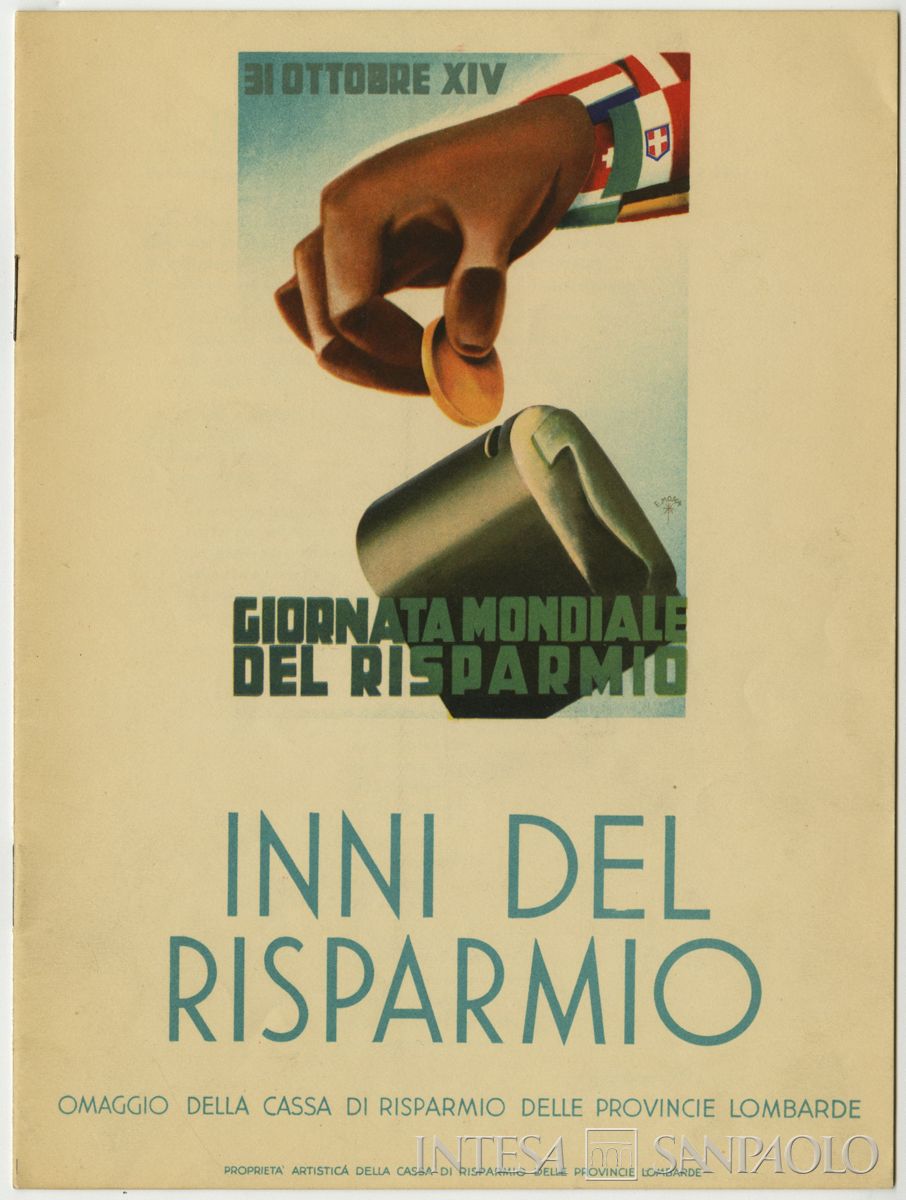 Cariplo, Inno del risparmio, 1935 (copertina di Franco Mosca)