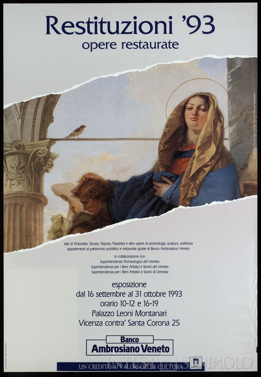 BAV, Manifesto pubblicitario delle "Restituzioni", sponsorizzata dal Banco Ambrosiano Veneto, 1993