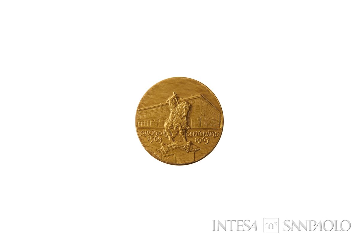 Medaglia del 4° centenario dell'Istituto Bancario San Paolo di Torino, 1963 (fronte)
