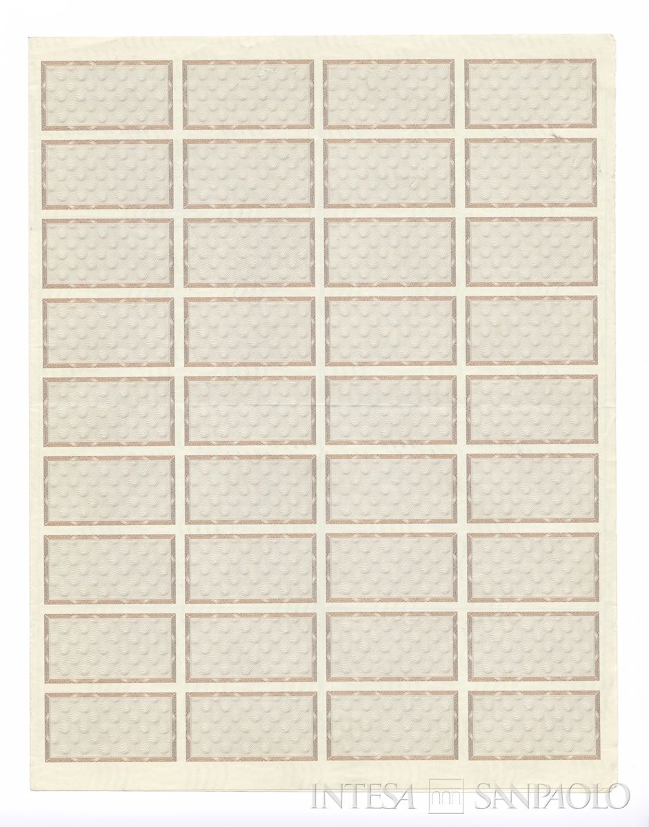 Asoma Italia SpA, certificato azionario nominativo - recto