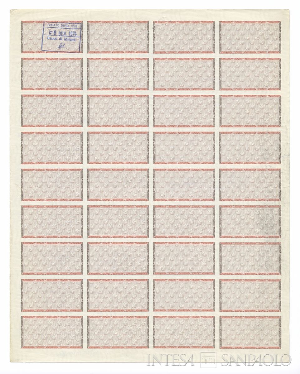 Banco di Milano SpA, certificati azionari nominativi - recto a