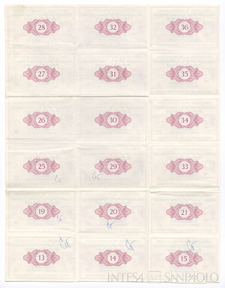 Consorzio di Credito per le Opere Pubbliche, certificati obbligazionari al portatore - verso a