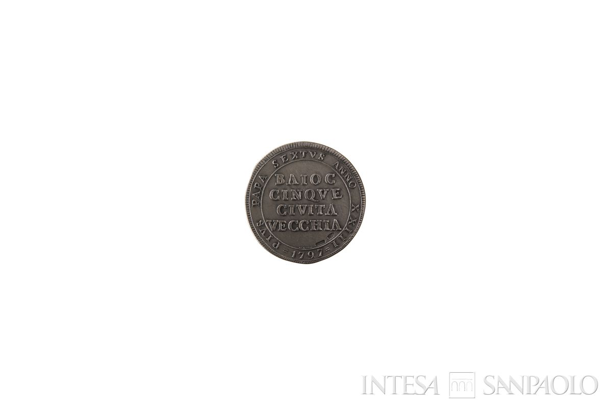 Cassa di Risparmio di Civitavecchia, moneta da 5 baiocchi, 1976 (verso)