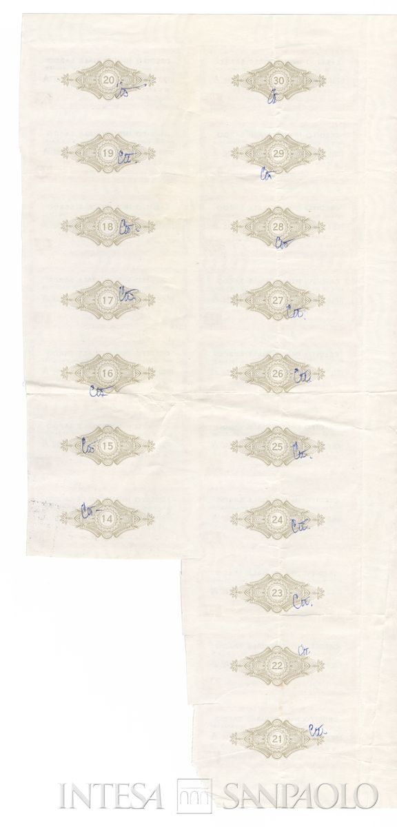 Credito Industriale Sardo (CIS), certificati obbligazionari al portatore - verso a