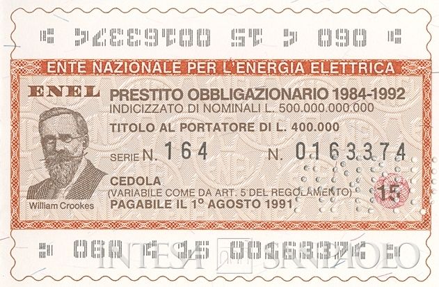 ENEL Ente nazionale per l'energia elettrica, certificati obbligazionari al portatore - dettaglio