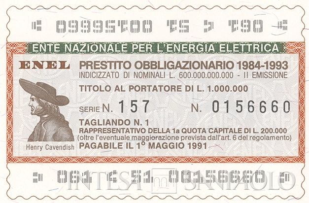 ENEL Ente nazionale per l'energia elettrica, certificati obbligazionari al portatore - dettaglio