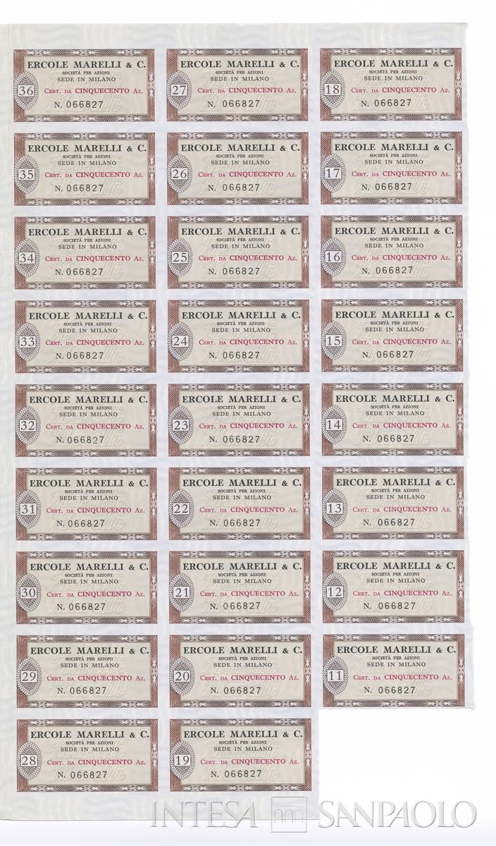 Ercole Marelli & C. SpA, certificati azionari nominativi - recto b