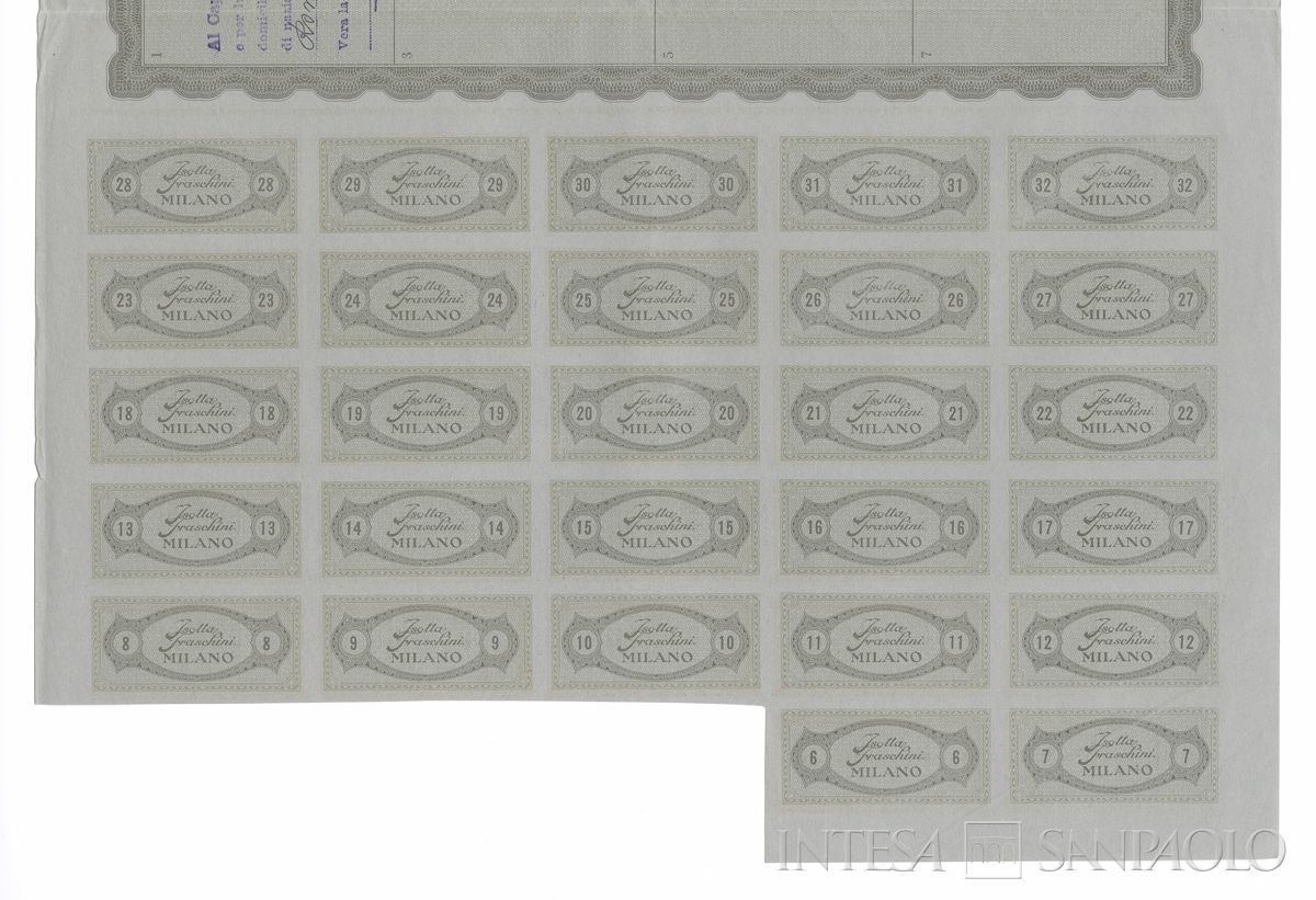 Fabbrica automobili Isotta Fraschini SpA, certificati azionari nominativi - verso a