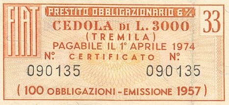 FIAT SpA, certificati obbligazionari al portatore - dettaglio b