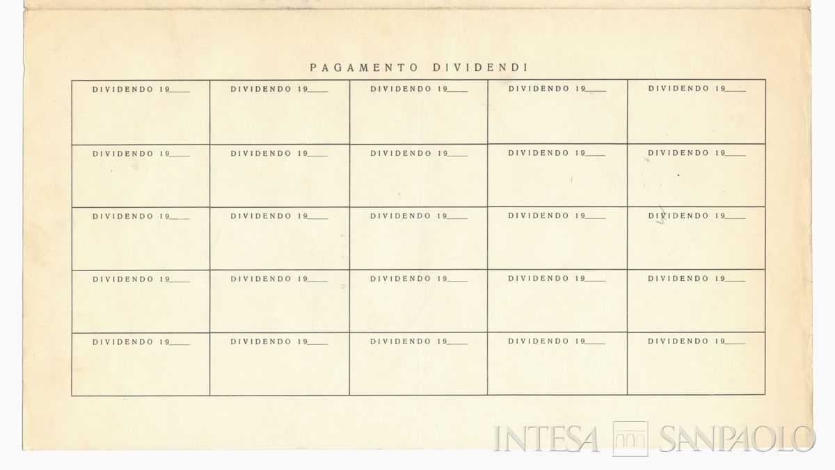 Hamersveld SpA, certificato azionario nominativo - recto a