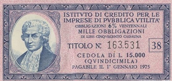 Istituto di credito per le imprese di pubblica utilità, certificati obbligazionari al portatore - dettaglio a