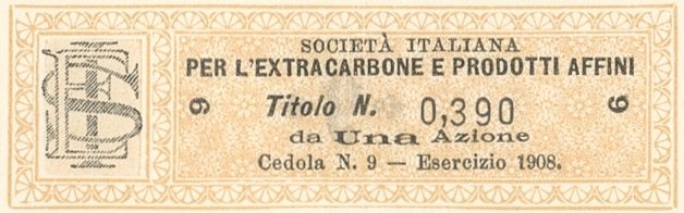 Italiana Extracarbone e prodotti affini SA, certificati azionari al portatore - dettaglio a