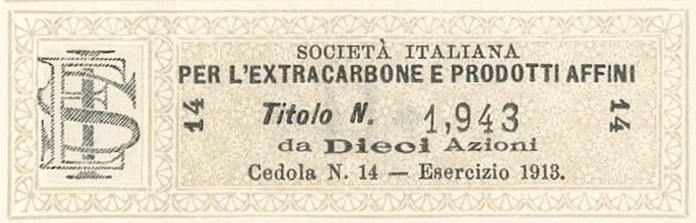 Italiana Extracarbone e prodotti affini SA, certificati azionari al portatore - dettaglio c