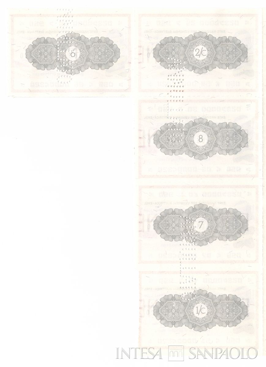ENEL Ente nazionale per l'energia elettrica, certificato obbligazionario al portatore - verso