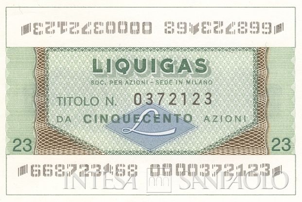 Liquigas SpA, certificati azionari nominativi - dettaglio