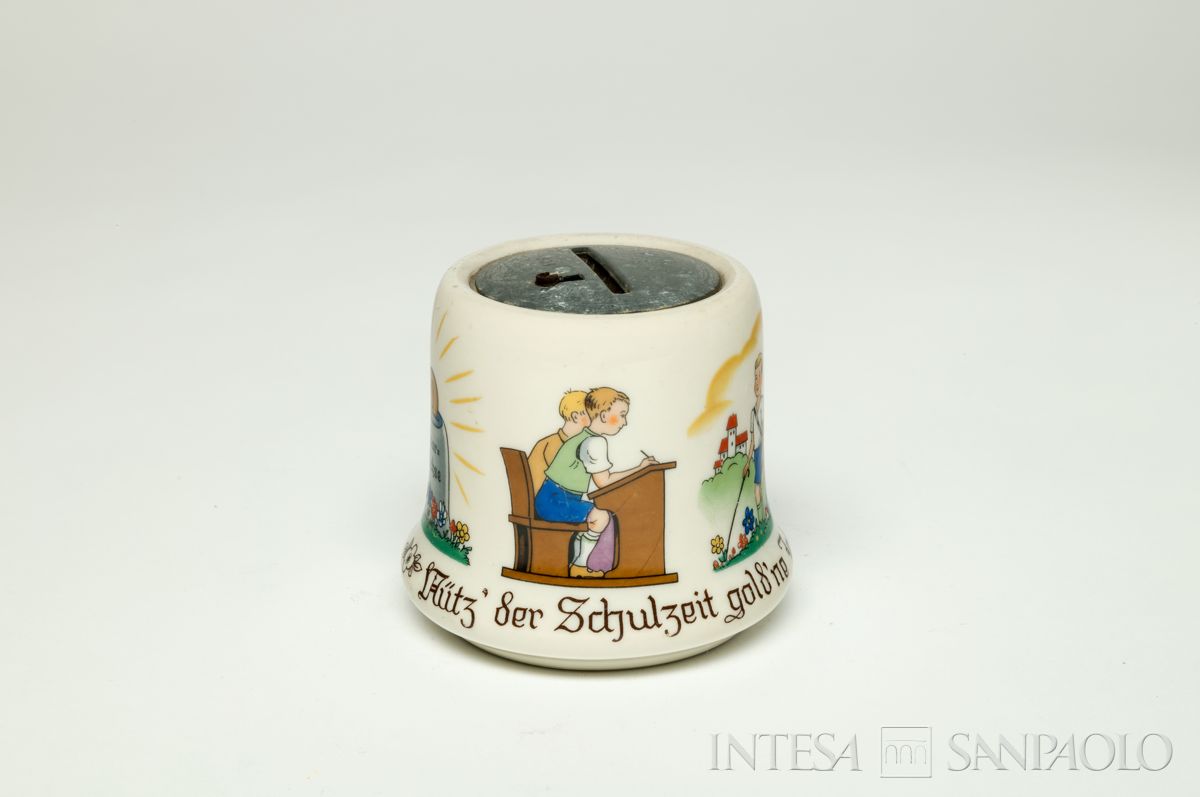 Germania, Sparkasse der Stadt [...], Salvadanaio a forma di cilindro, anni 1950 (Heinrich & Co.)