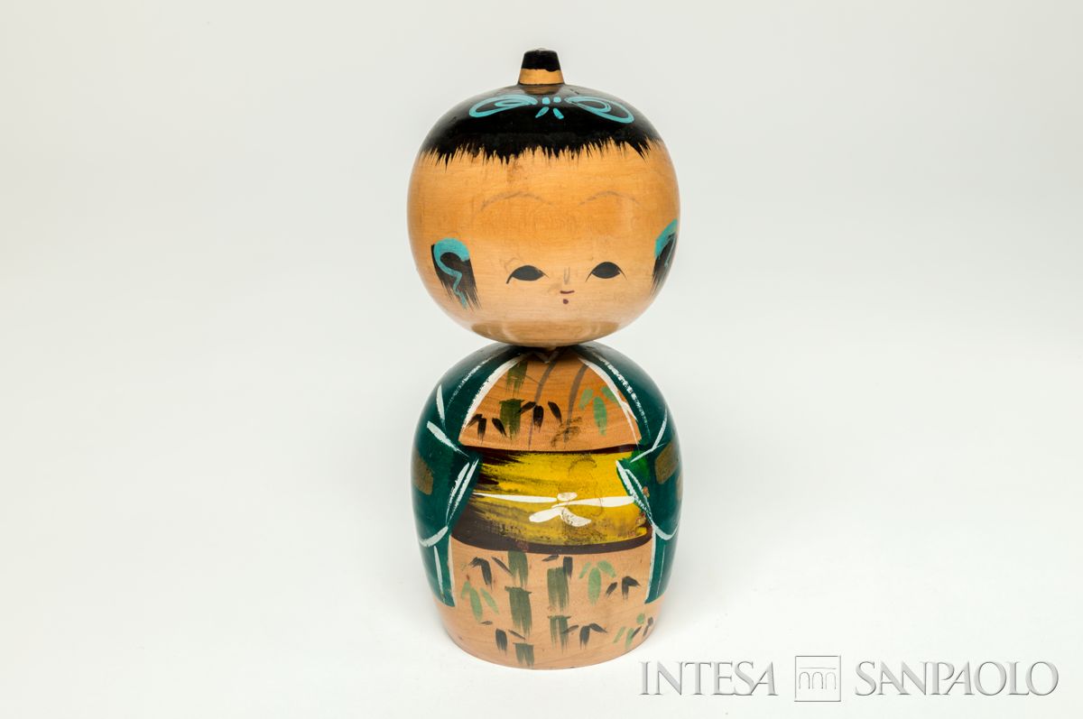 Giappone, [Postal Savings Bureau], salvadanio a forma di bambola Kokeshi, 1960 ca. - 1967