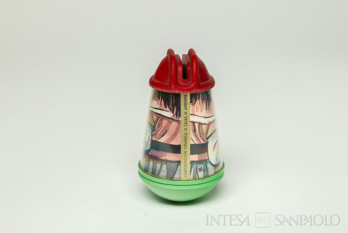 Spagna, Confederación Espanola de Cajas de Ahorro, salvadanaio a forma di Sancho Panza, anni 1980