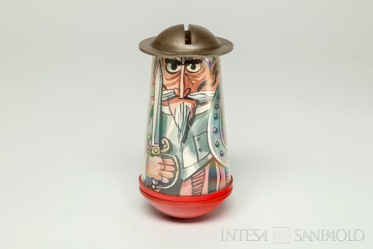 Spagna, Confederación Espanola de Cajas de Ahorro, salvadanaio a forma di  Don Chischiotte della Mancia, anni 1980