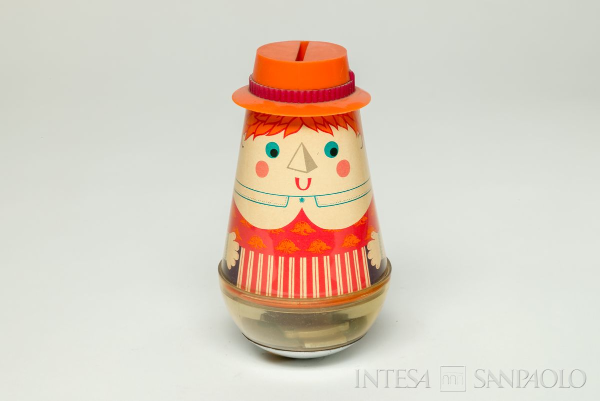 Svezia, Stockholms Sparbank, salvadanaio a forma di uomo in abiti popolari svedesi, anni 1960