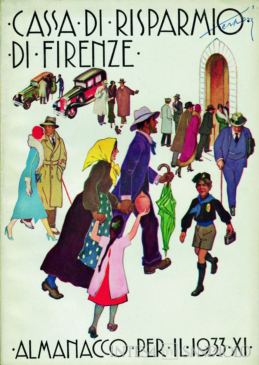 Copertina dell'almanacco della Cassa di Risparmio di Firenze
