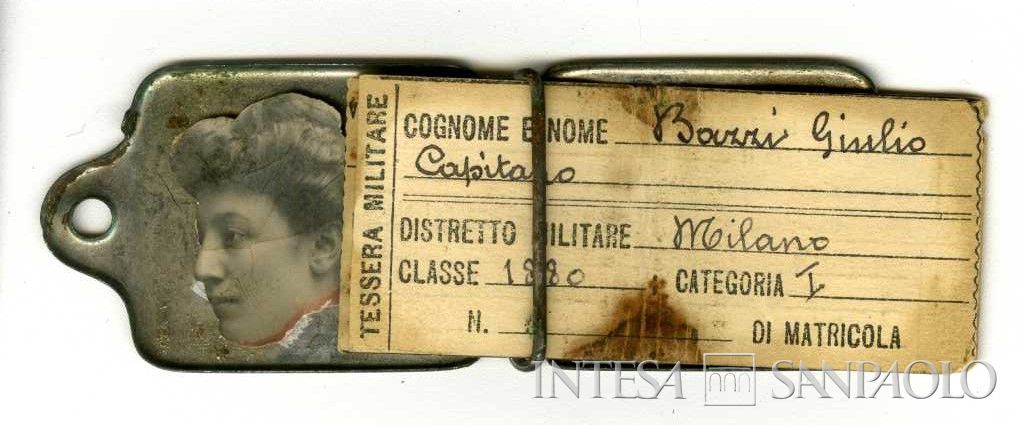 Tessera militare del capitano Giulio Bazzi, 1916