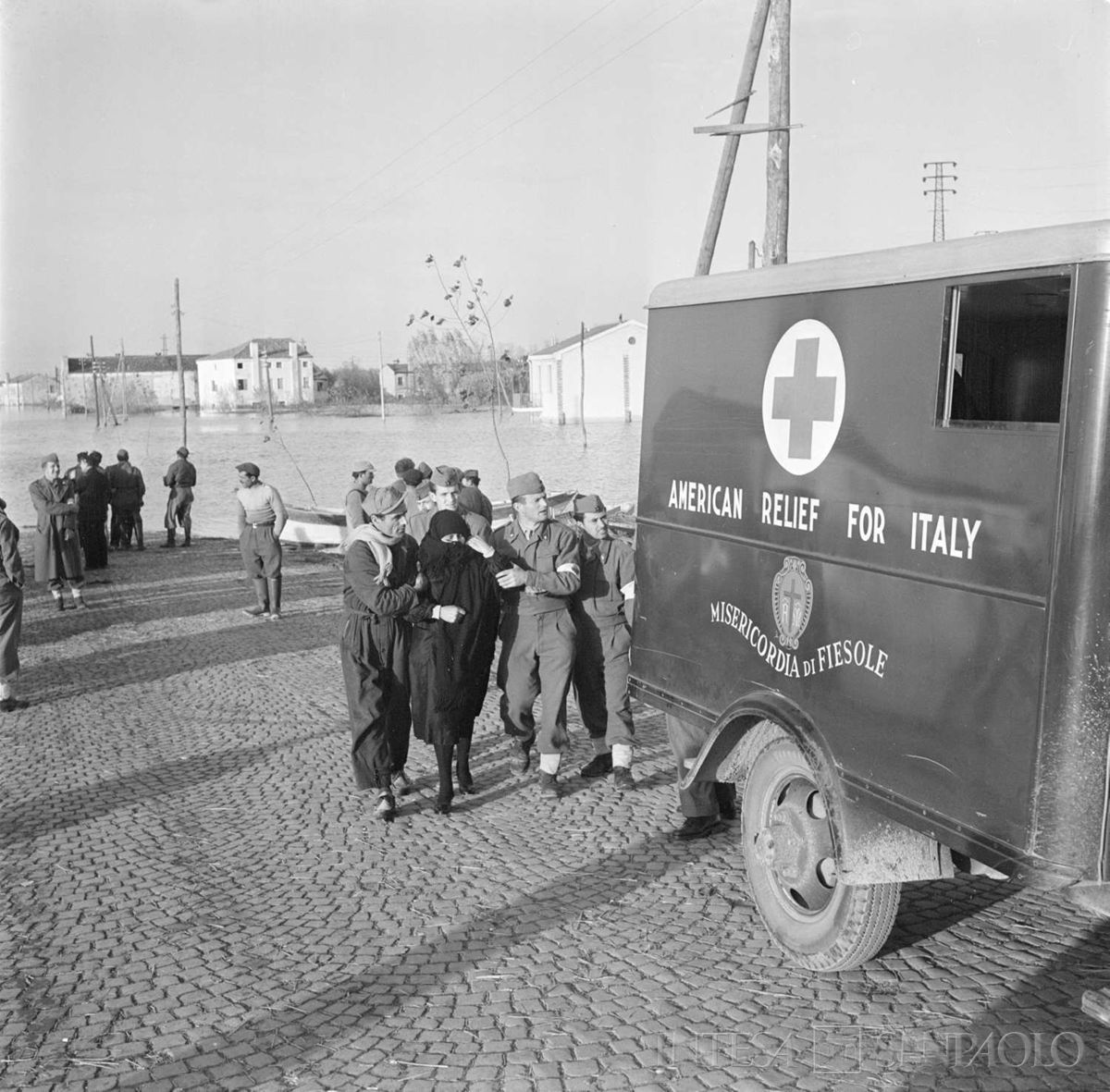 Alluvione del Polesine, Corbola, 20 novembre 1951. Publifoto