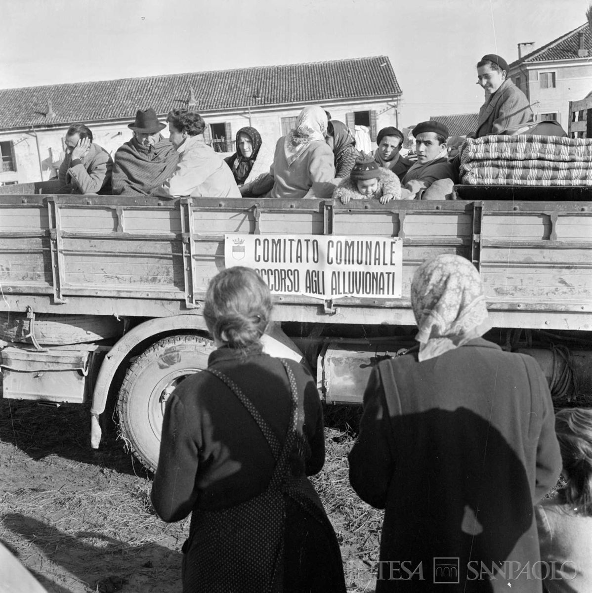 Alluvione del Polesine, Corbola, 20 novembre 1951. Publifoto