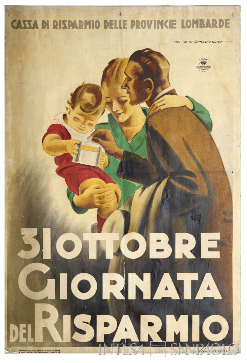 Marcello Dudovich, Manifesto per la Giornata Mondiale del Risparmio, 1932