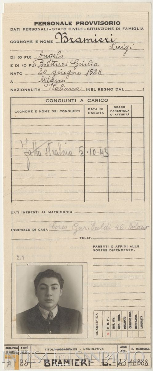 Statino anagrafico, 1943