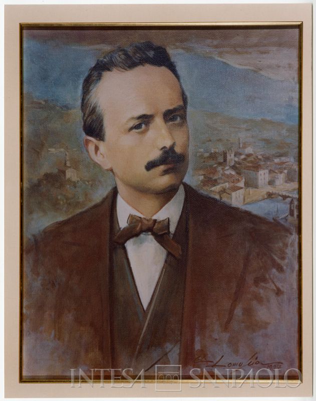 Dipinto con ritratto di Tovini