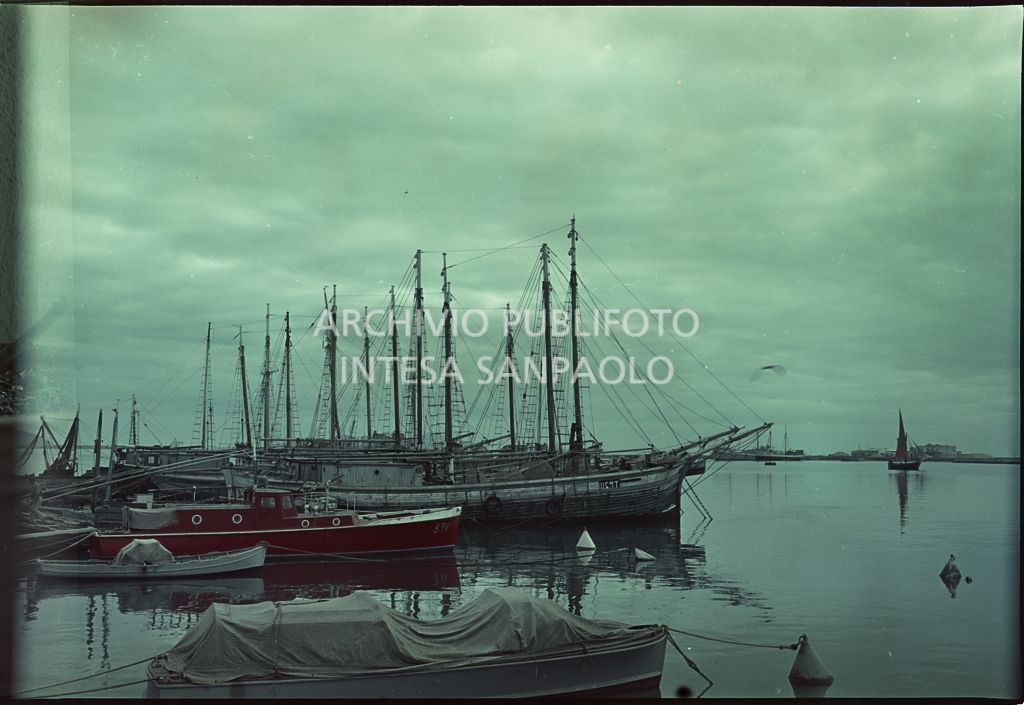 Barche a vela ormeggiate in un porto non identificato<br>409