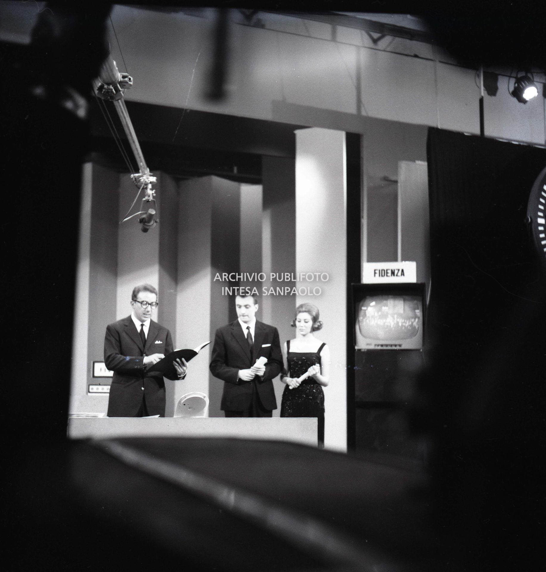 "Campanile Sera", gioco televisivo condotto da Mike Bongiorno. Serata dell'incontro tra Marino e Fidenza.