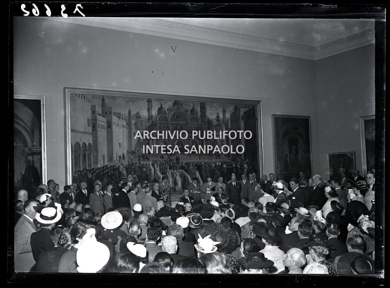 Discorso del ministro dell'Istruzione Guido Gonella in occasione della cerimonia di inaugurazione della Pinacoteca di Brera ricostruita<br>73662