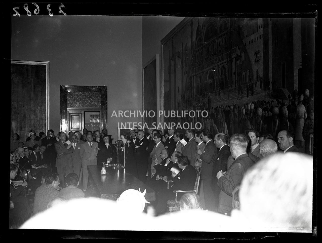 Discorso di Fernanda Wittgens, direttrice della Pinacoteca di Brera, in occasione della cerimonia di inaugurazione della galleria ricostruita<br>73687
