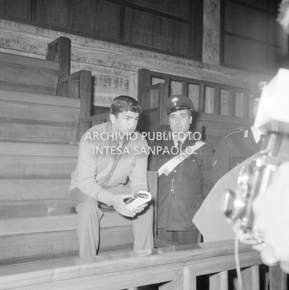 Donato Lopez, in attesa della sentenza, al processo in cui è imputato insieme agli altri membri della banda Cavallero